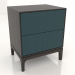 3D Modell Nachttisch FARGO 2 Schubladen mit gefrästen Fronten (Meereswelle, Wenge-Eiche, Option 1) - Vorschau