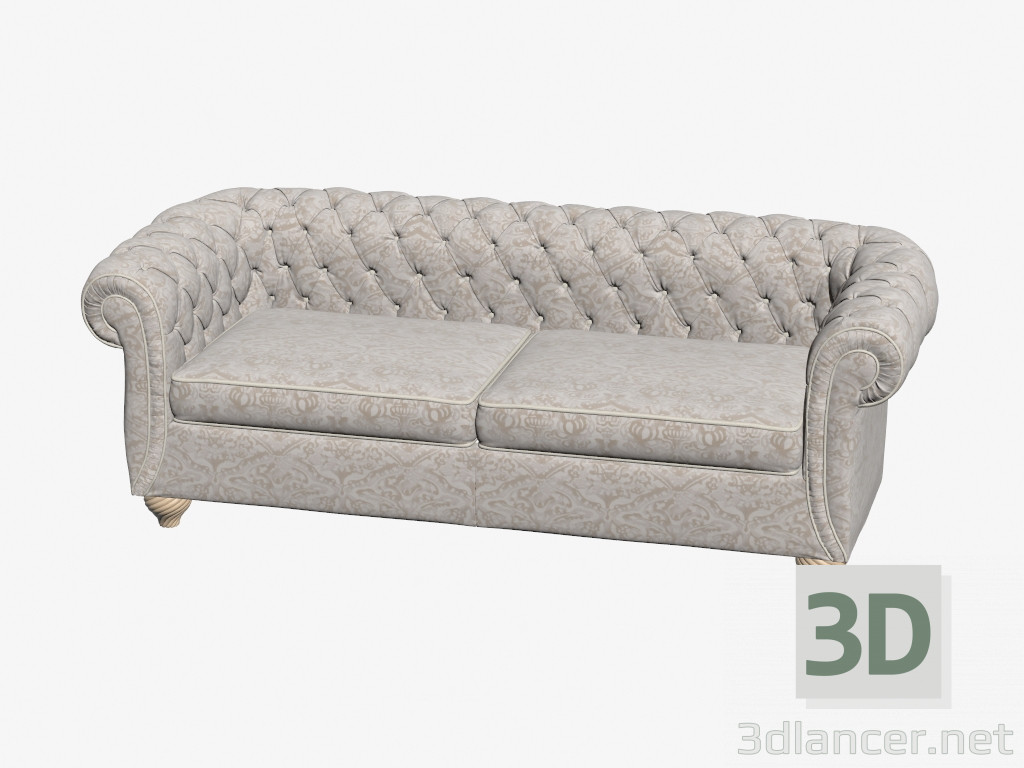 3d model Double sofa straight Cester new - preview