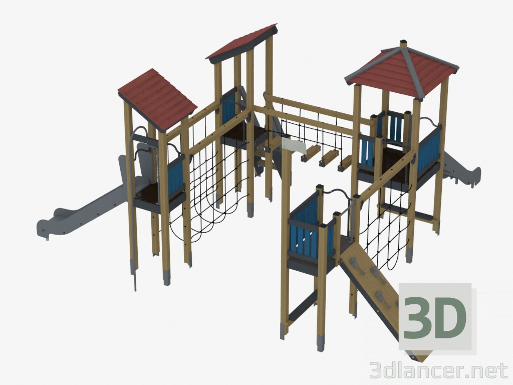 3d модель Дитячий ігровий комплекс (К1406) – превью
