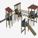 3d модель Детский игровой комплекс (К1406) – превью