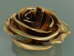 Elemento Decorativo Rosa (D 13cm, Dourado)