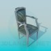 3 डी मॉडल नरम कुर्सी armrests के साथ - पूर्वावलोकन