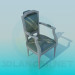 3d модель Мягкий стул с подлокотниками – превью