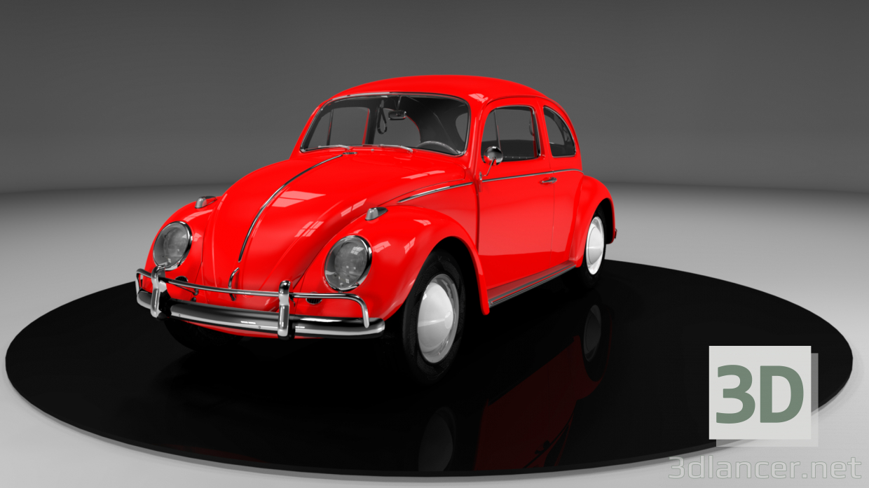 Escarabajo Volkswagen 1963 3D modelo Compro - render