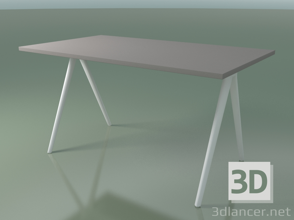 3D Modell Rechteckiger Tisch 5408 (H 74 - 79x139 cm, Laminat Fenix F04, V12) - Vorschau