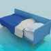 3d модель Односпальне ліжко кутова – превью