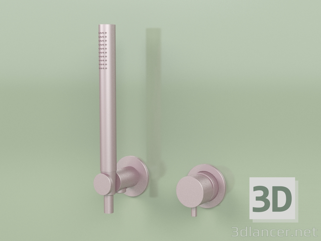 modello 3D Miscelatore a parete con doccetta (12 58, OR) - anteprima