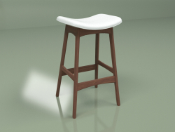 Semi-bar chair Allegra height 67 (solid walnut, white)