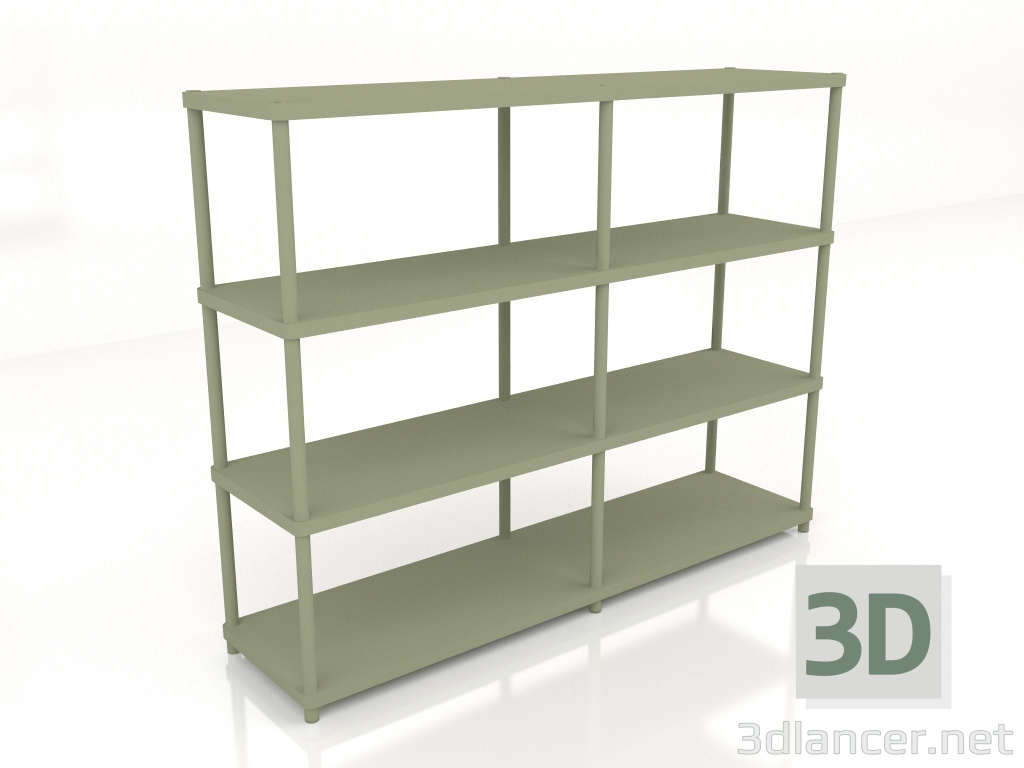 3D Modell Bücherregal Stelze SIR23 (1600x400x1264) - Vorschau
