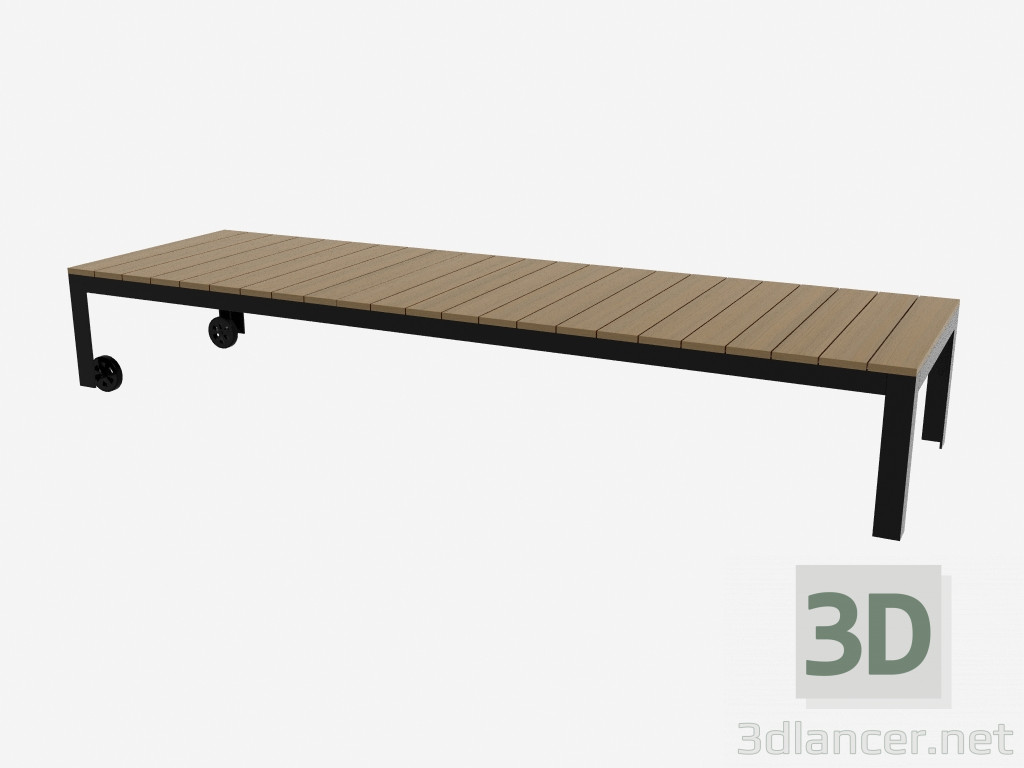3d model Sun bed (headboard is omitted, dark) - preview