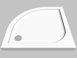 Receveur de douche semi-circulaire 80 cm Cubic (KTK 052B)
