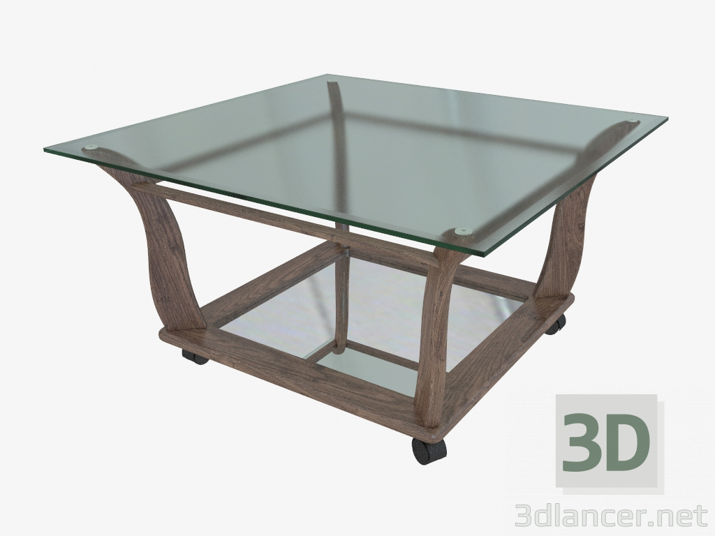 modèle 3D carré Table basse - preview
