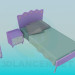 3D modeli Bir kız için yatak odasında mobilya - önizleme