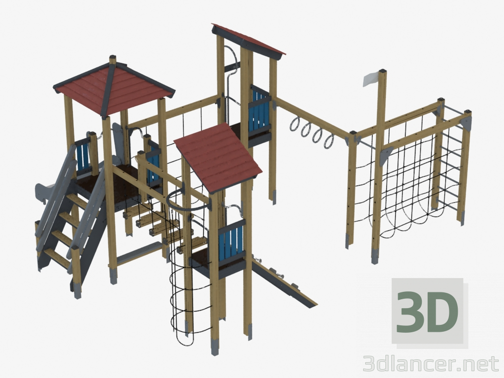 3 डी मॉडल बच्चों का खेल परिसर (K1407) - पूर्वावलोकन