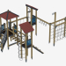 3d модель Детский игровой комплекс (К1407) – превью