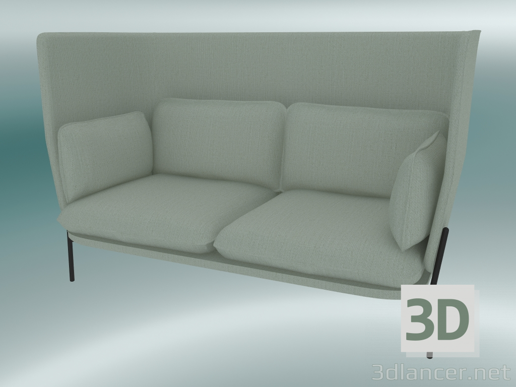 modèle 3D Sofa Sofa (LN6, 90x180 H 115cm, jambes noires chaudes, Sunniva 2 811) - preview