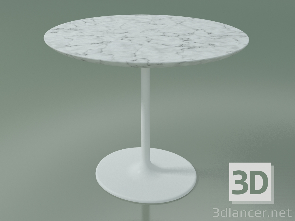 modello 3D Tavolino ovale 0742 (H 43 - 51x47 cm, marmo, V12) - anteprima