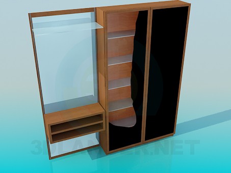 modelo 3D armario para halway - escuchar modelo 3D armario para halway - escuchar