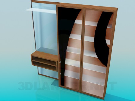 modelo 3D armario para halway - escuchar modelo 3D armario para halway - escuchar
