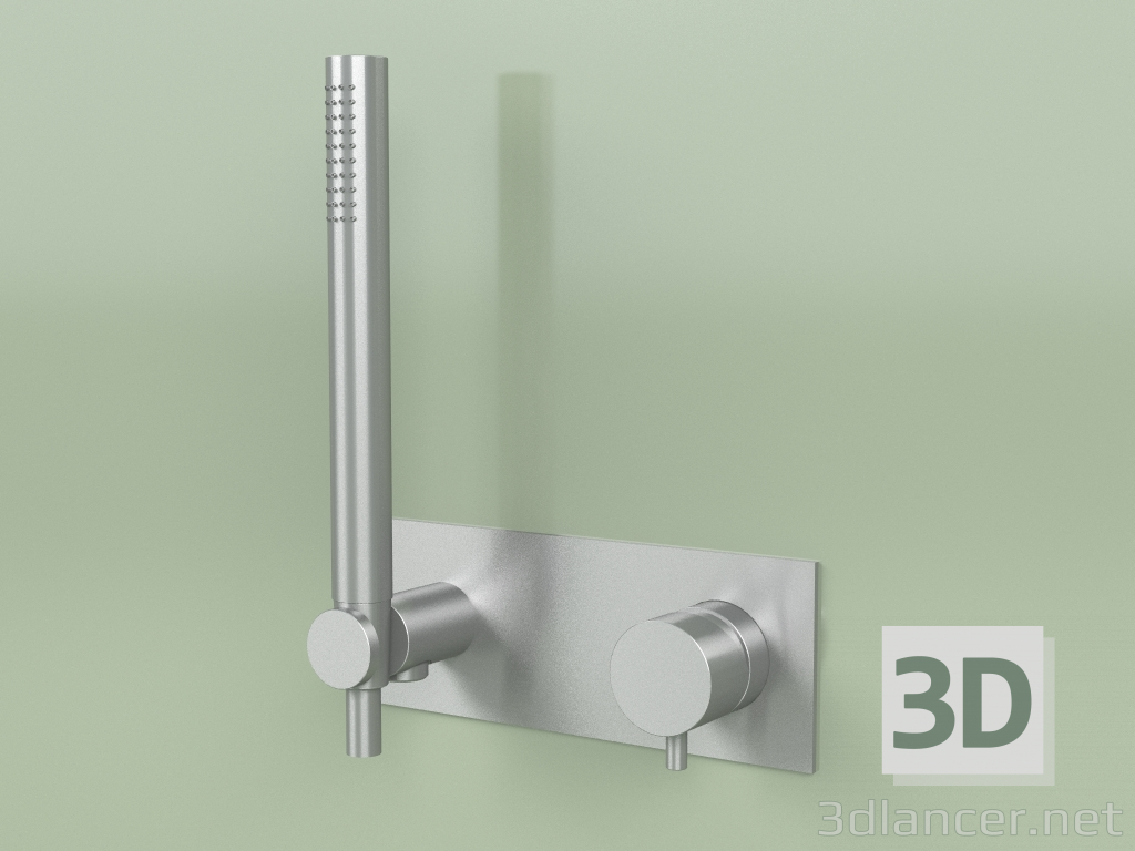 3d model Wall-mounted mixer with hand shower (12 58 R, AS) - preview