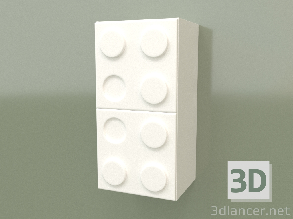 3 डी मॉडल लंबवत दीवार शेल्फ (सफेद) - पूर्वावलोकन