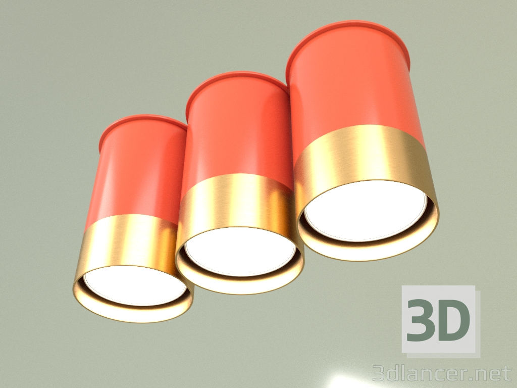 3d модель Точечный светильник BP 6361-3 (Коралловый) – превью