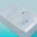 modèle 3D Grand lavabo double - preview