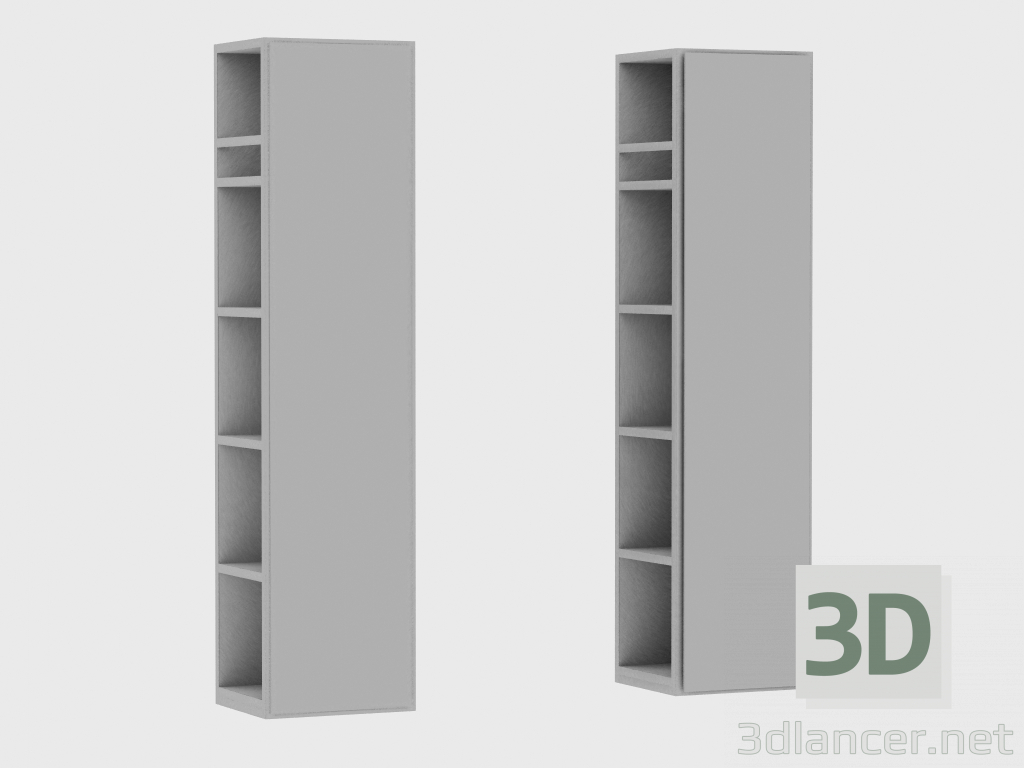 modello 3D Elementi del sistema modulare IANUS MIDDLE WITH BACK (T193) - anteprima