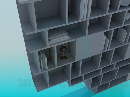 3d модель Стеллаж для книг и сувениров – превью 3d модель Стеллаж для книг и сувениров – превью