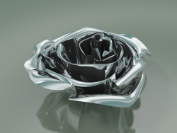 Dekorelement Rose (D 10cm, Platin)