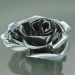 3D Modell Dekorelement Rose (D 10cm, Platin) - Vorschau