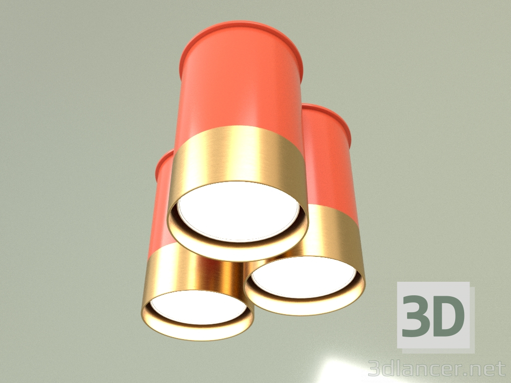 modello 3D Faretto BP 6361-3g (corallo) - anteprima
