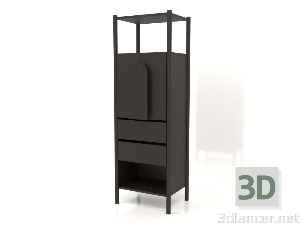 3 डी मॉडल रैक एसटी 05 (600х450х1800, लकड़ी का भूरा गहरा) - पूर्वावलोकन