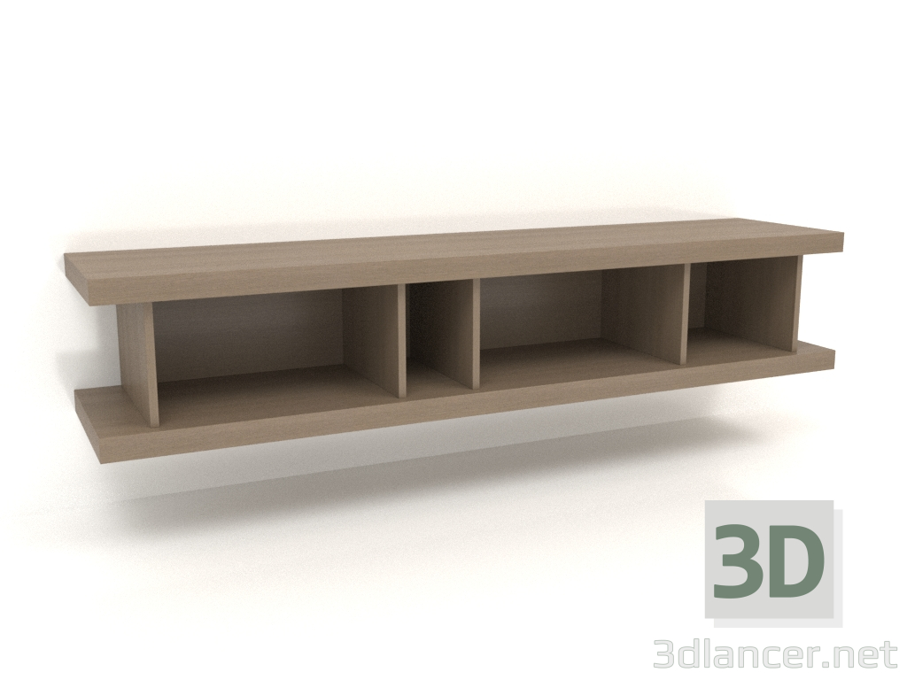 3d model Mueble de pared TM 13 (1800x400x350, gris madera) - vista previa