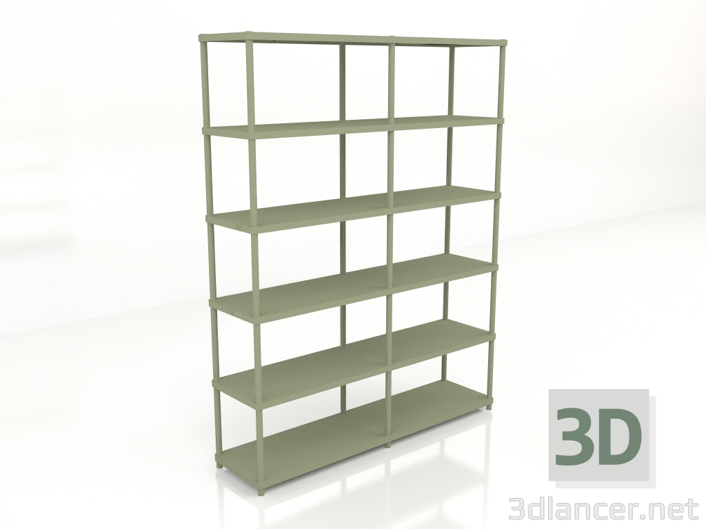 3D Modell Bücherregal Stelze SIR25 (1600x400x2058) - Vorschau