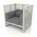 modello 3D Poltrona lounge Normando con schienale alto (Grigio cemento) - anteprima
