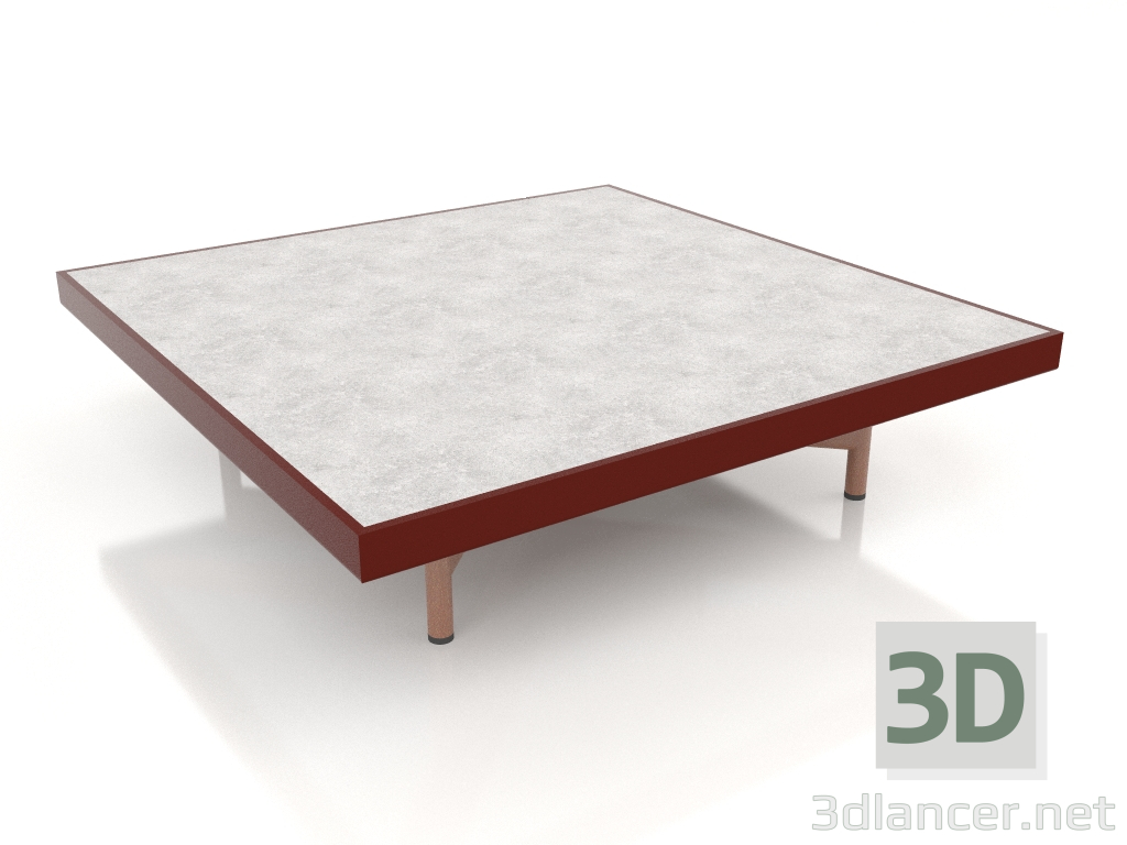 3 डी मॉडल चौकोर कॉफी टेबल (वाइन रेड, डेकटन क्रेटा) - पूर्वावलोकन