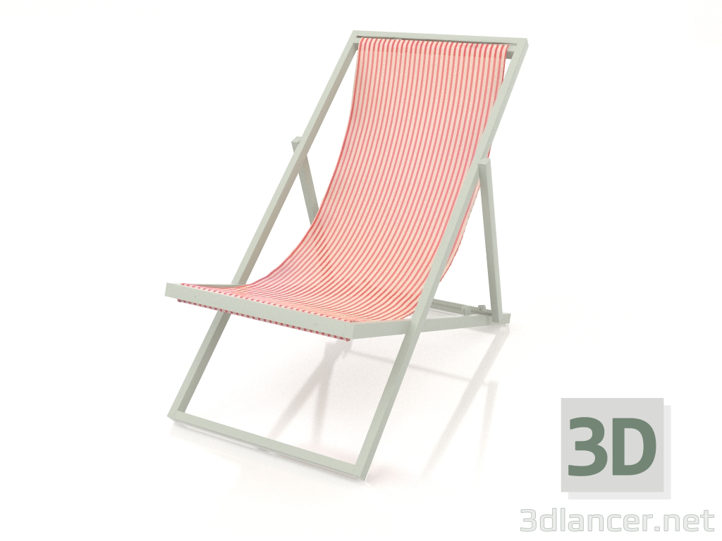 3 डी मॉडल डेकचेयर (सीमेंट ग्रे) - पूर्वावलोकन