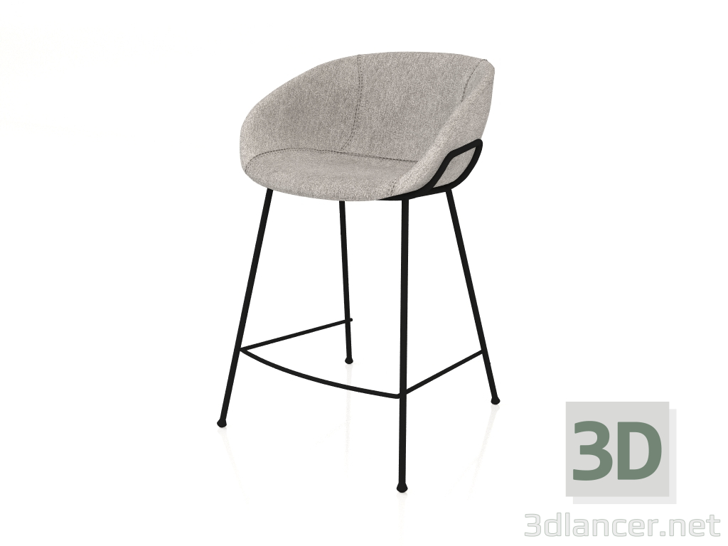 modèle 3D Chaise semi-bar Feston Fab 65 cm (Gris) - preview