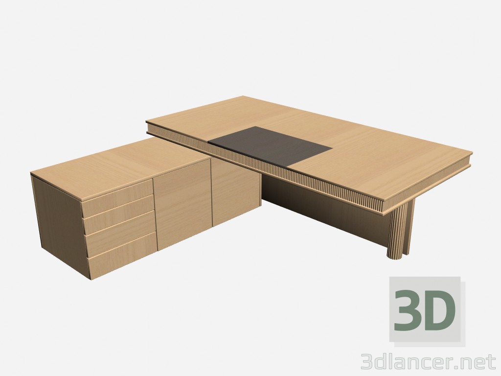 modello 3D Reception Ruthy scrivania linearare - anteprima