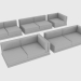 3d модель Елементи дивана модульного MASON – превью