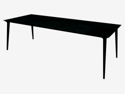 Table à manger (frêne teinté noir 100x240)