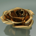 3D Modell Dekorelement Rose (D 10cm, Gold) - Vorschau