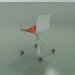 3d model Chair 0462 (4 castors, with armrests, with front trim, polypropylene PO00101) - preview