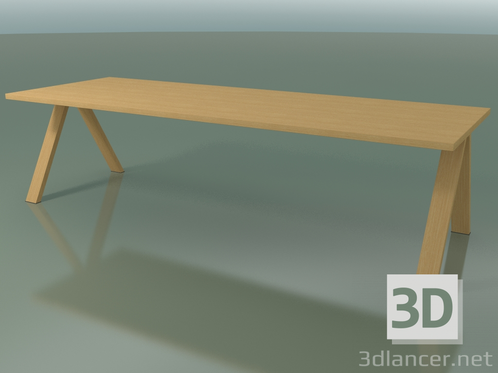 3D Modell Tisch mit Standardarbeitsplatte 5028 (H 74 - 280 x 98 cm, natürliche Eiche, Zusammensetzung 2) - Vorschau