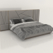 Modelo 3d A cama de casal é grande - preview