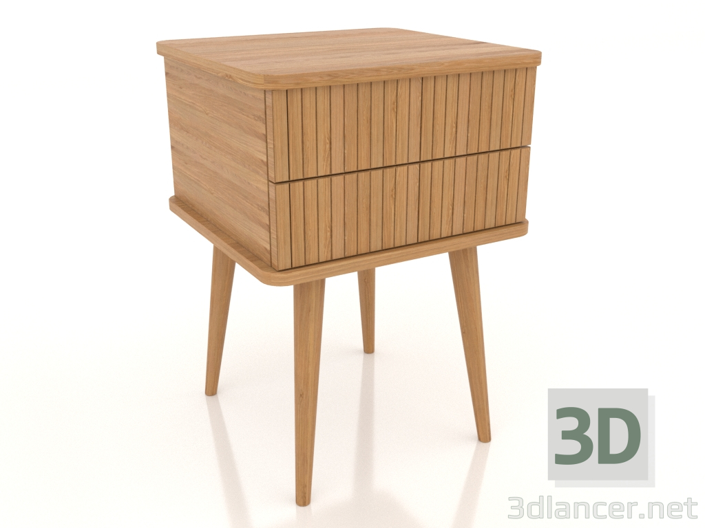 modello 3D Comodino STAND DUO 420 mm (rovere naturale) - anteprima