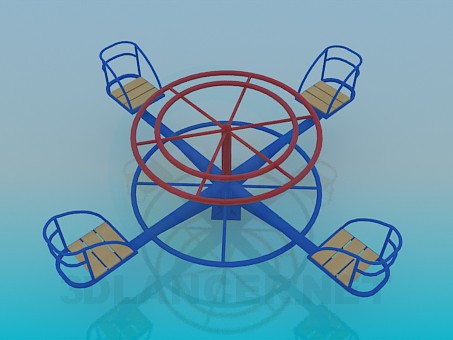 3d model Children's carousel - preview 3d model Children's carousel - preview