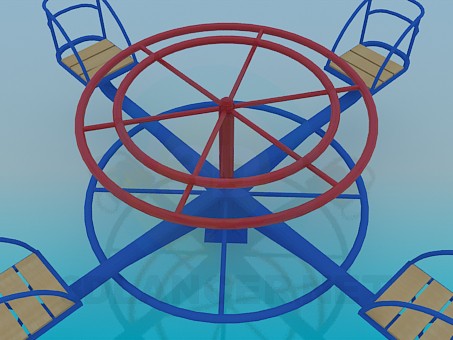 3d model Children's carousel - preview 3d model Children's carousel - preview