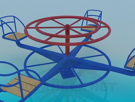 3d model Children's carousel - preview 3d model Children's carousel - preview